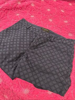 Banana Republic Factory Navy Eyelet Quilted Shorts